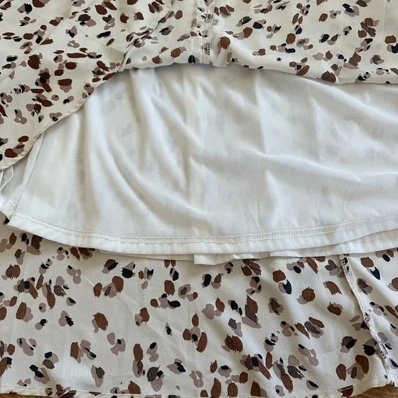 Piper & Scoot Cream Brown Maxi Dress S - Picture 13 of 15